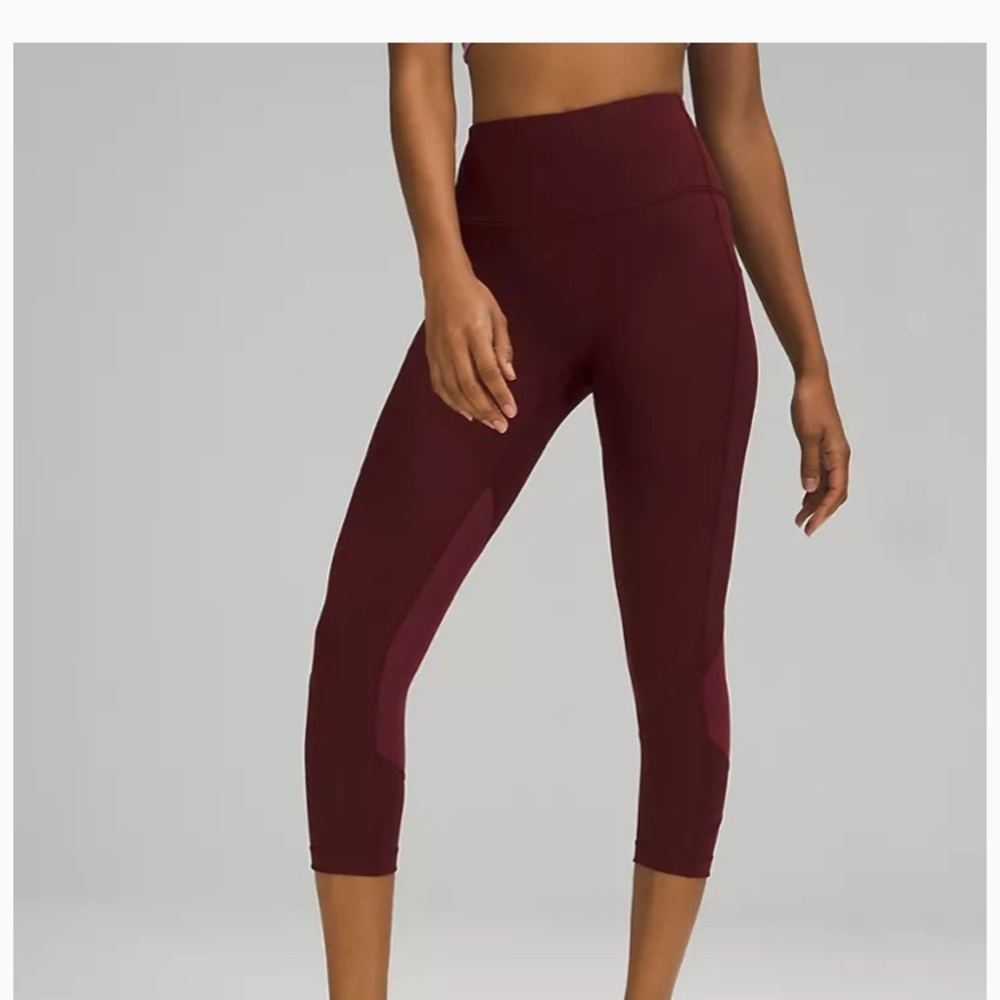 Lululemon Pace Rival High Rise Red Leggings